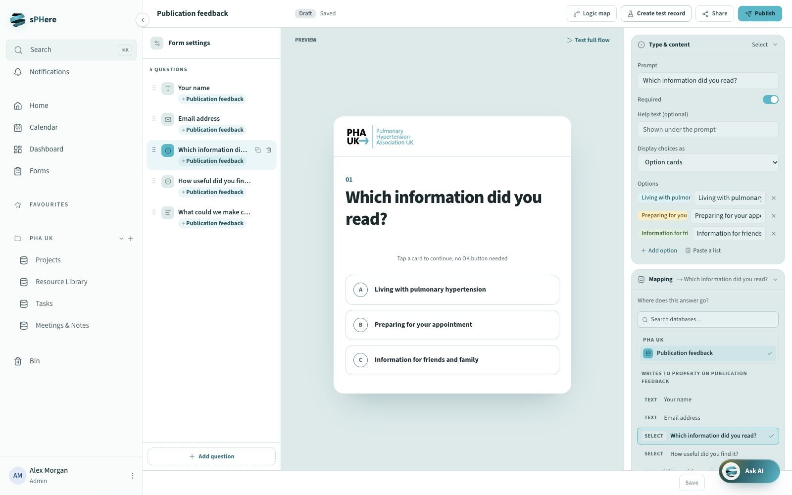 Forms & data collection: Build it around the information you need