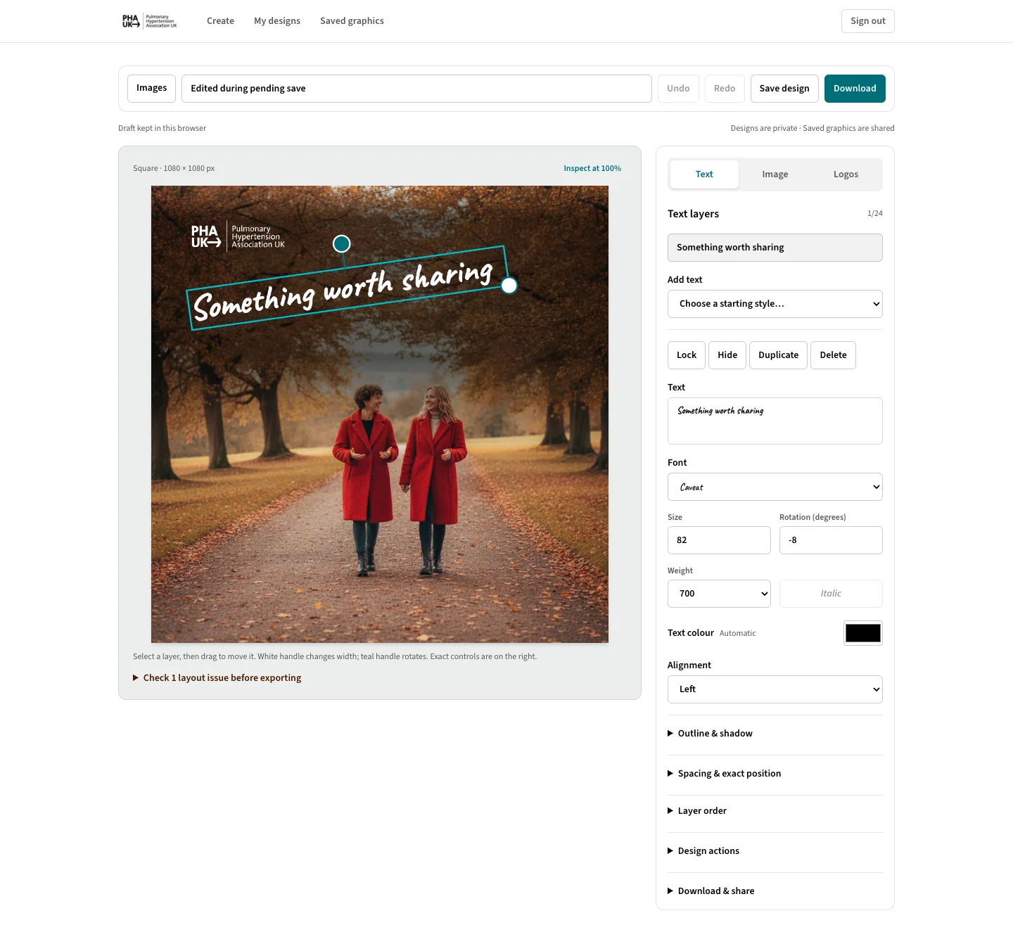 PHA UK Graphics: Change the wording without starting again
