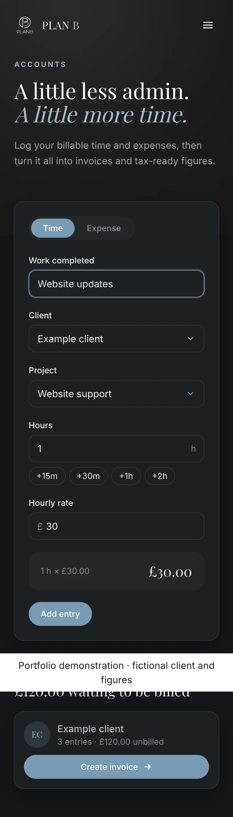 Plan B: Add the hours while they’re fresh
